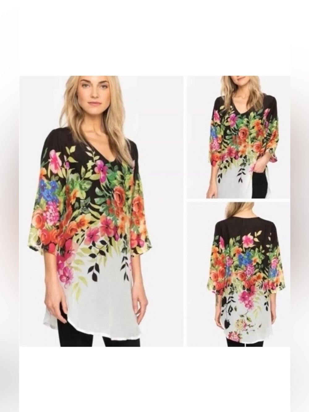 NWT! Johnny Was Romantic Floral “Betty” Tunic